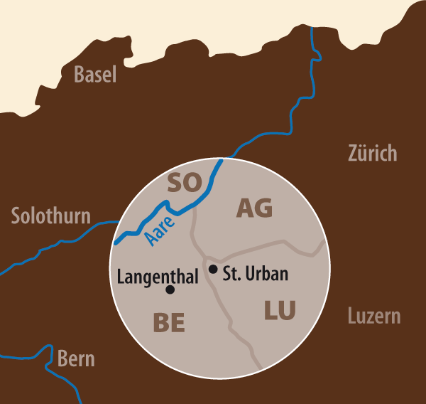 Rottaler Kulturlandschaft am Schnittpunkt der Kantone Luzern, Bern und Aargau